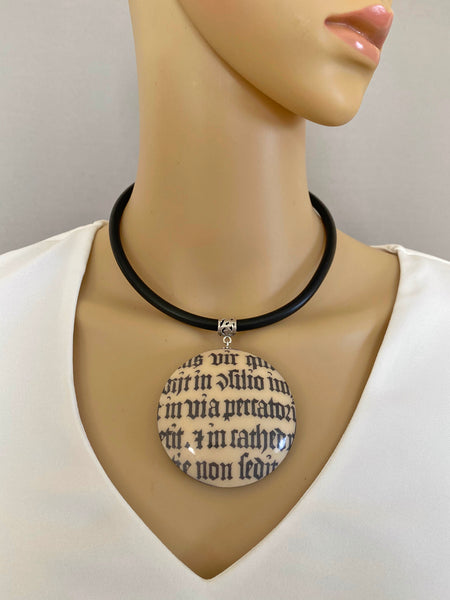 Pendant Necklace: Tantalizing Text