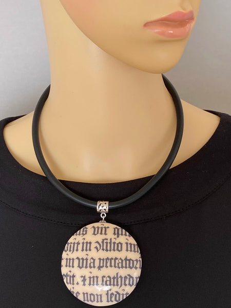 Pendant Necklace: Tantalizing Text