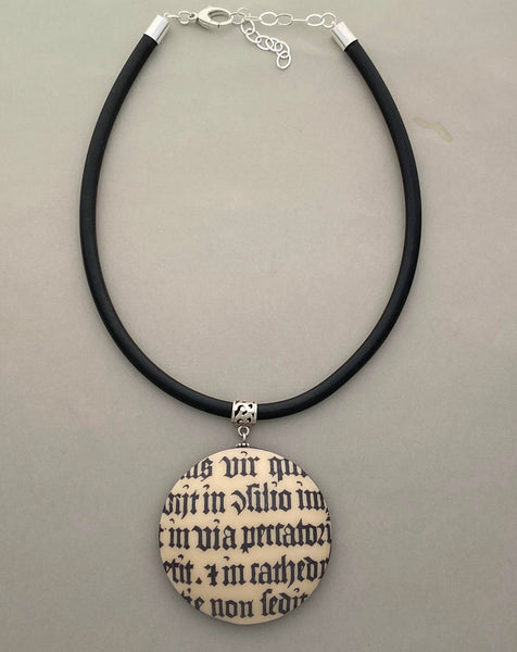 Pendant Necklace: Tantalizing Text