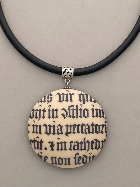 Pendant Necklace: Tantalizing Text
