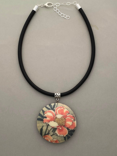 Pendant Necklace: Precious Peonies