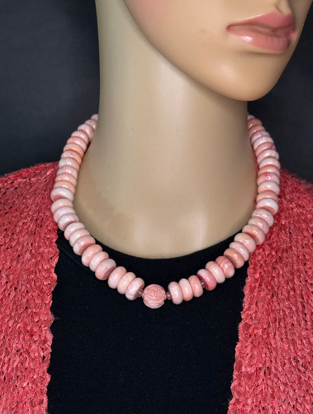 Pink Shell Statement Necklace