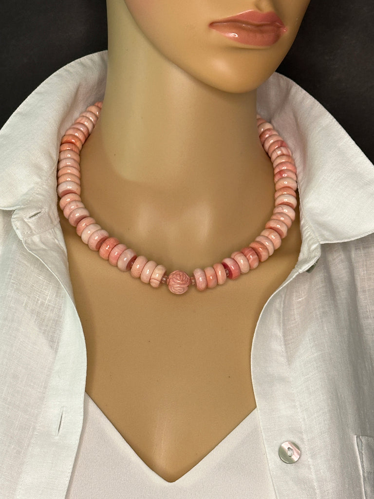 Pink Shell Statement Necklace