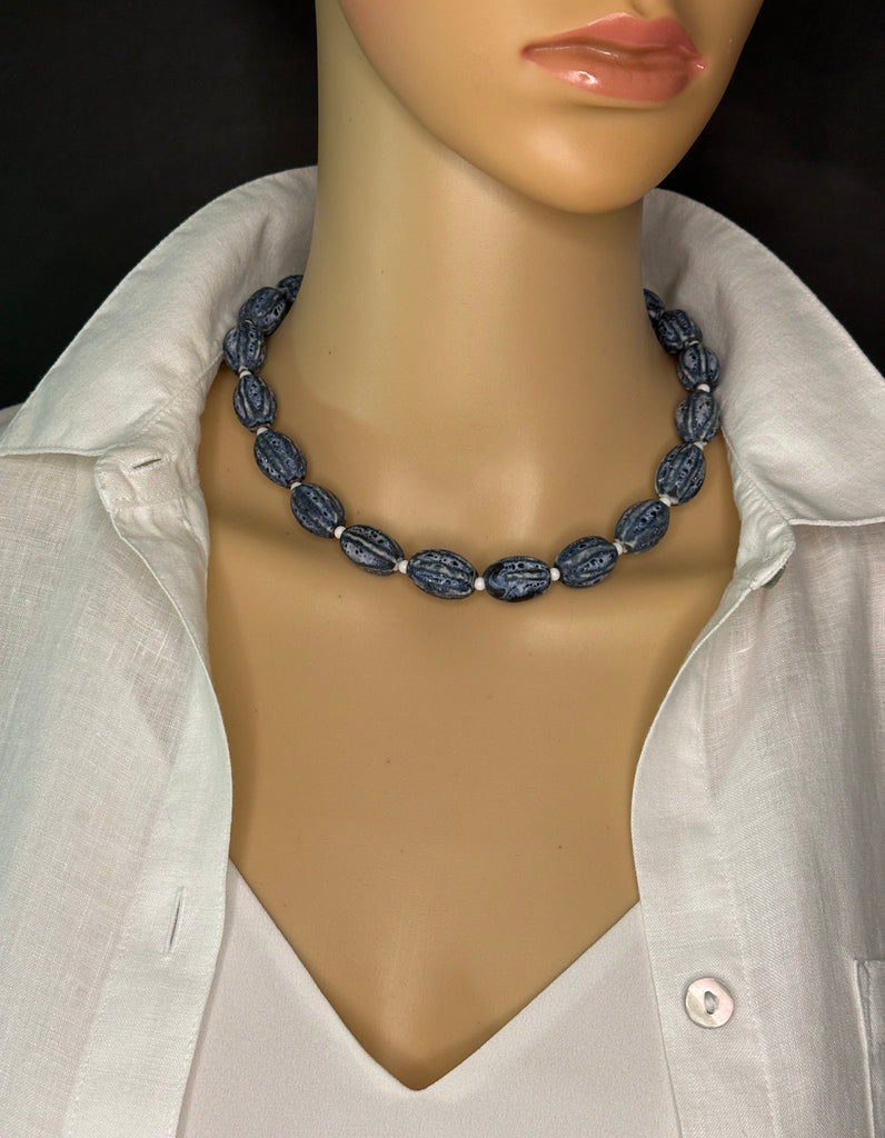 Afghan Ceramic Statement Necklace
