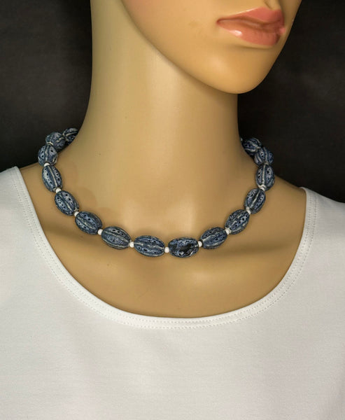 Afghan Ceramic Statement Necklace