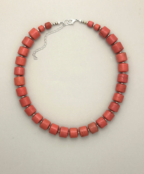 Faux Coral Statement Necklace