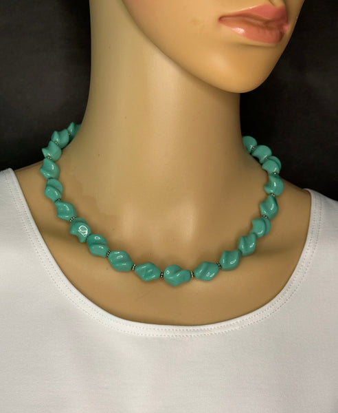Vintage German Glass Statement Necklace