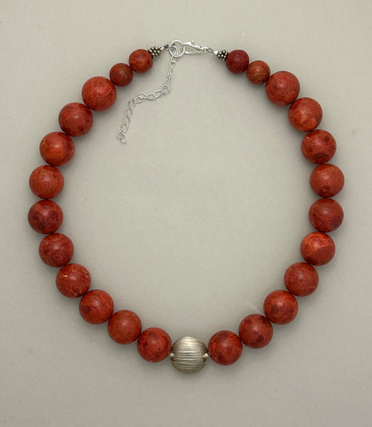 Red Sponge Coral Statement Necklace