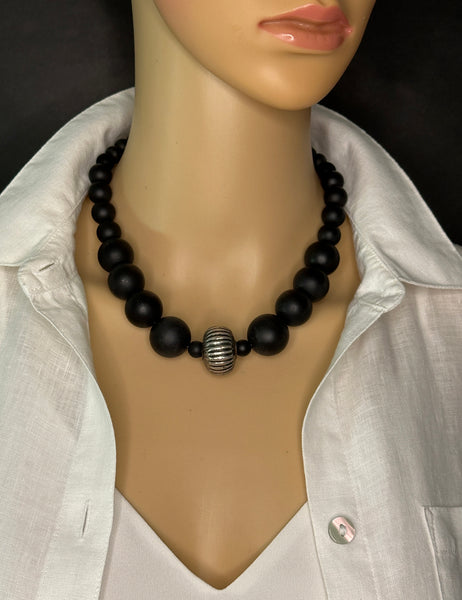 Black Onyx Statement Necklace