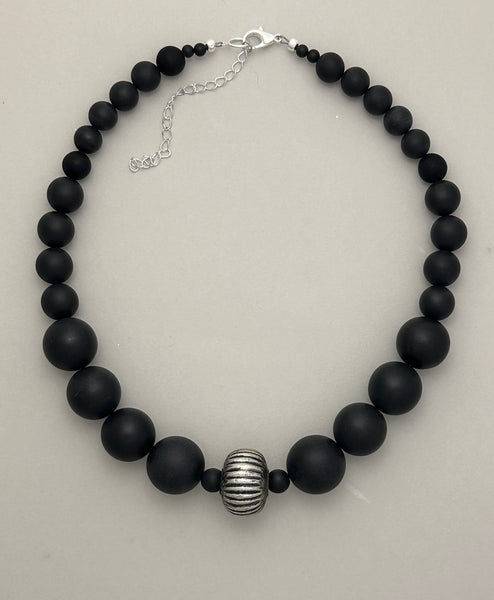 Black Onyx Statement Necklace