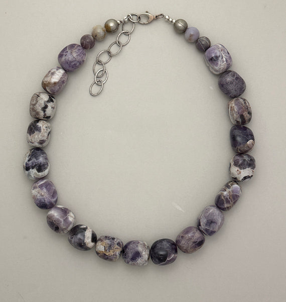 Dog Teeth Amethyst Statement Necklace