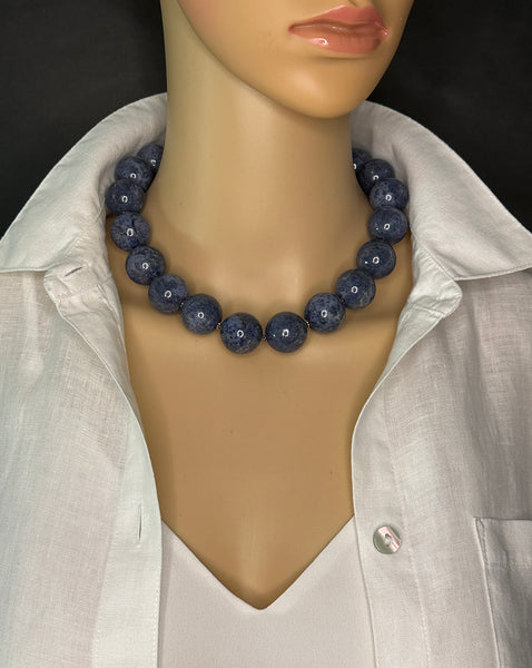 Dumortierite Statement Necklace