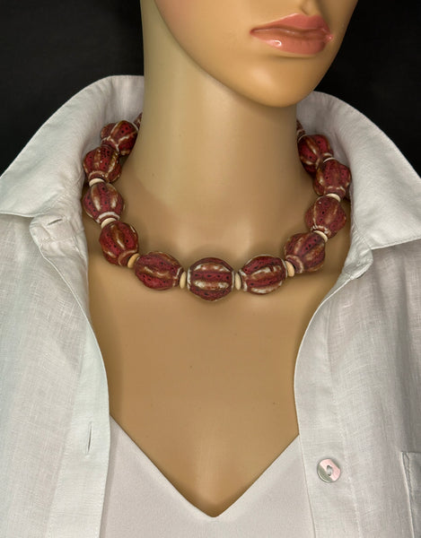 Afghan Ceramic Statement Necklace