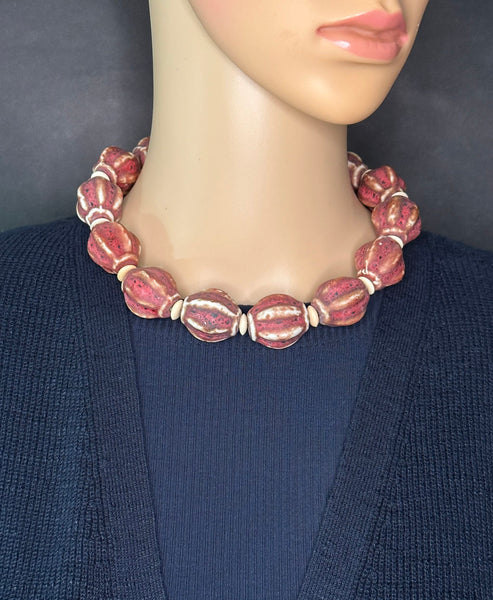 Afghan Ceramic Statement Necklace