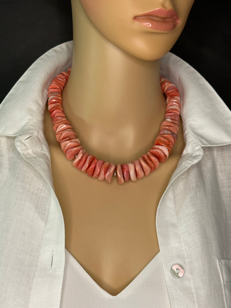 Coral Shell Statement Necklace