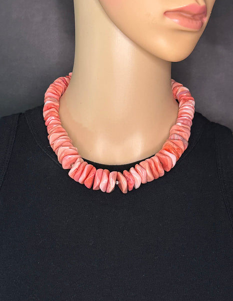 Coral Shell Statement Necklace