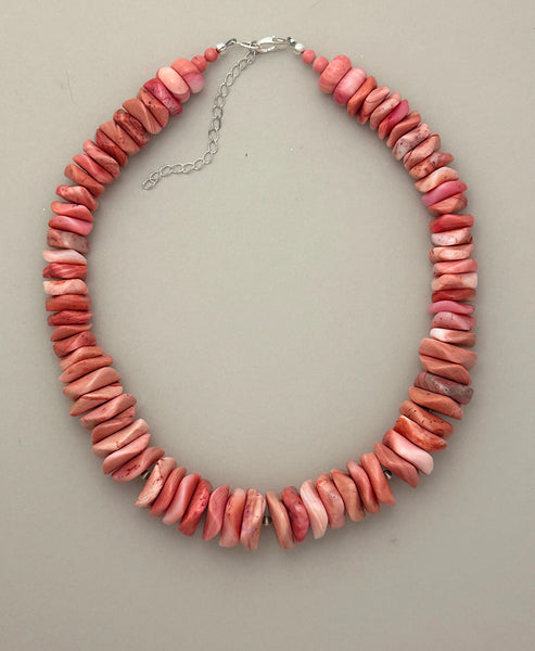Coral Shell Statement Necklace