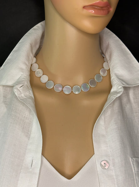 Mother-of-Pearl Statement Necklace