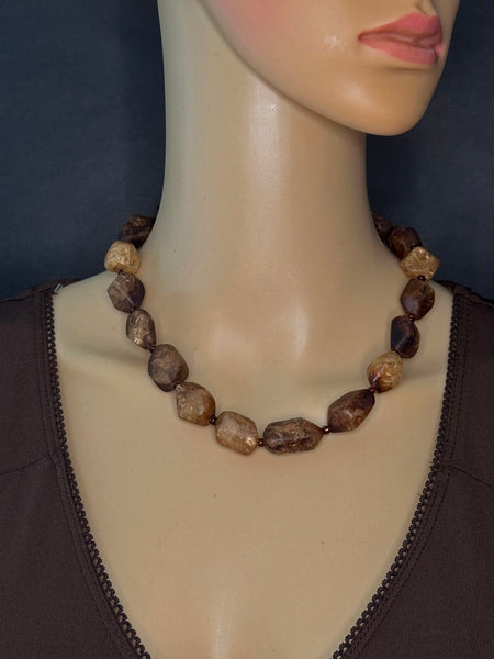 Amber Quartz Statement Necklace