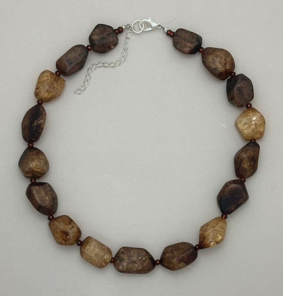 Amber Quartz Statement Necklace