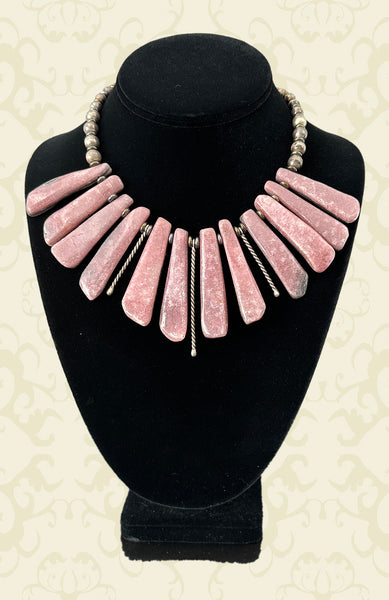 Rhodochrosite Statement Necklace