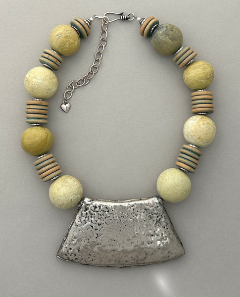 Yellow Turquoise Statement Necklace