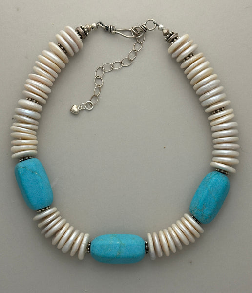 Coin Pearl Statement Necklace