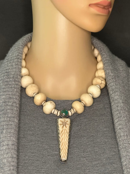 Afghan Jasper Statement Necklace