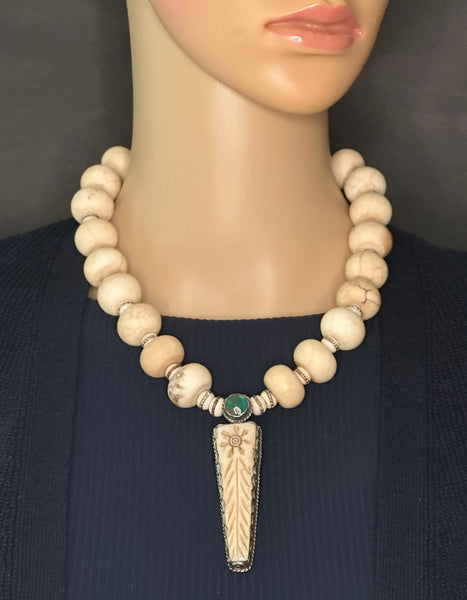 Afghan Jasper Statement Necklace