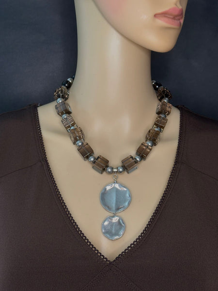Smoky Quartz Statement Necklace