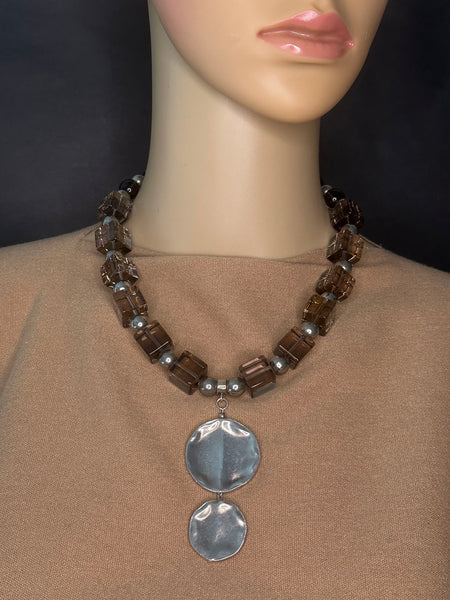 Smoky Quartz Statement Necklace