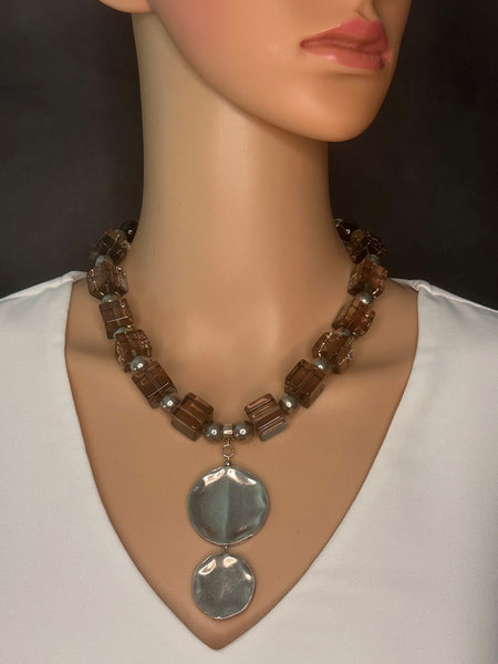 Smoky Quartz Statement Necklace