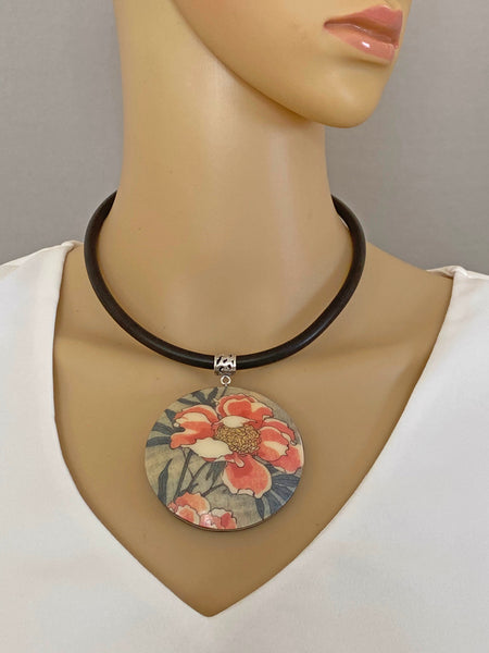 Pendant Necklace: Precious Peonies