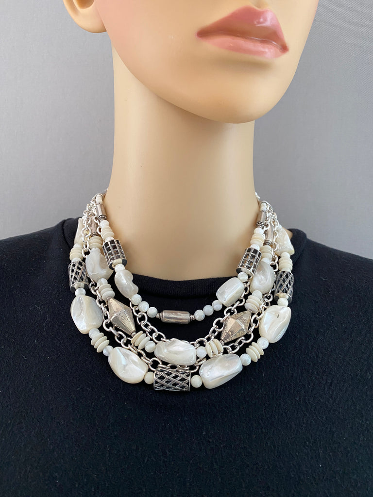 Ashley Childers | Geo Mother of Pearl Necklace