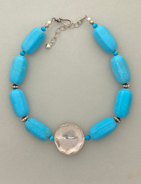 Afghan Blue Faience Statement Necklace